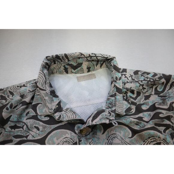 Columbia Vented Fishing Shirt PFG Floral Omni-Shade Camp Shirt Mens Sz Small - Picture 8 of 12